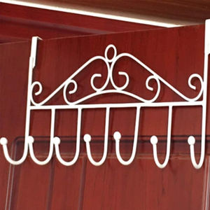 Crochets de porte détachables <span class=keywords><strong>sans</strong></span> <span class=keywords><strong>Trace</strong></span>, 2 pièces, en métal, avec 7 crochets pour manteau - Product Image 5