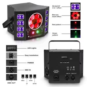 100W UV Bee Eye DJ ไฟเวทีพร้อมรีโมทคอนโทรล DMX512เปิดใช้งานไฟคลั่งสำหรับดิสโก้ปาร์ตี้ - Product Image 4