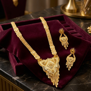 Wholesale Fashion 14K 18K 24K Gold Filled <b>Necklaces</b>, Traditional Forming <b>Long</b> Jewelry Set, Luxury Gold Plated Brass Jewelry Set. - Product Image 4