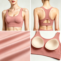 Soutien-gorge de sport personnalisé pour femme de haute qualité, maintien élevé, extensible dans quatre directions, pour yoga et pilates, logo avant, service OEM, couleurs disponibles