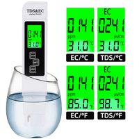 Testeur numérique de qualité de l'eau TDS EC, plage 0-9990, testeur multifonctionnel de pureté de l'eau, thermomètre TEMP PPM