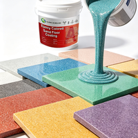 Peinture époxy auto-nivelante pour sols avec sable coloré, texture marbre de luxe, revêtement époxy auto-nivelant pour la décoration intérieure