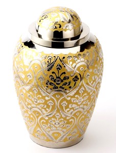 โกศบรรจุอัฐิโลหะลายทองสำหรับผู้ใหญ่ โกศสำหรับงานศพ โกศสำหรับเก็บอัฐิ โกศสำหรับพิธีศพ ดีไซน์คลาสสิก - Product Image 2