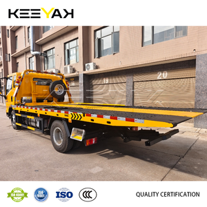 Camion de remorquage à plateau Howo 180 CV avec élévateur, dépanneuse, plateau plat de 5 mm, treuil hydraulique de 6 tonnes, prix abordable à vendre - Product Image 5