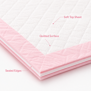Tappetini Assorbenti Rosa Monouso per Animali Domestici a Marchio Privato, Tappetini per Addestramento Cani ad Alta Assorbenza per la Cura dei Cuccioli e la Protezione Domestica - Product Image 3