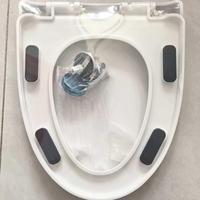 Siège de toilette bidet personnalisé, rond, allongé ou carré, en plastique PP, avec double buse pour lavage avant et arrière, accessoire de salle de bain manuel