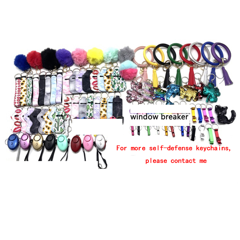 women Self Defense Keychain Safety Key Chain Key Door Touchless Keys Keychain No Touch Door Opener With Stylus