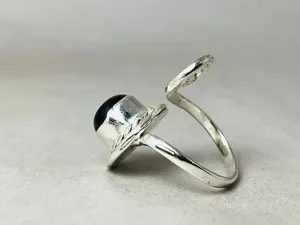 Hot Selling Customize Design 925 Sterling Silver Black Onyx Gemstone Jewelry Handmade Silver Vintage <b>Rings</b> for Gifting Use - Product Image 3