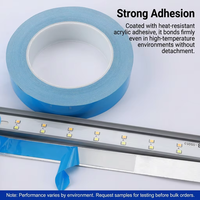 Ruban adhésif thermique double face à haute viscosité, film bleu, isolant en fibre de verre, panneau lumineux LED thermique