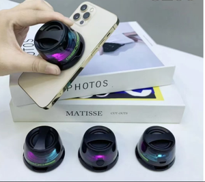 Haut-parleur portable RGB personnalisé avec aimant pour iPhone Android, chariot <span class=keywords><strong>de</strong></span> golf, camping, fête, bureau - Support <span class=keywords><strong>de</strong></span> téléphone magnétique, petit et pratique - Product Image 1