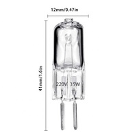 G9 G4 G5.3 220V 25W 35W 40W 60W Lampe murale à ampoule halogène résistante aux hautes températures pour four