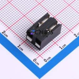 2086-3202 Spring Terminal Block Through hole Component (THT),P=5mm Connector 1x2P 5mm Black Through Hole - Product Image 2