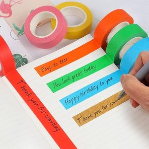 Limpie y elimine la <span class=keywords><strong>cinta</strong></span> adhesiva <span class=keywords><strong>de</strong></span> pintura multicolor sin residuos, <span class=keywords><strong>cinta</strong></span> <span class=keywords><strong>de</strong></span> <span class=keywords><strong>papel</strong></span> decorativa coloreada <span class=keywords><strong>de</strong></span> pintura profesional - Product Image 5