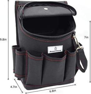 <b>Tool</b> Messenger Bag Multi-Compartment Zipper Closure Adjustable Strap Universal <b>Tool</b> <b>Storage</b> Shoulder Bag - Product Image 5