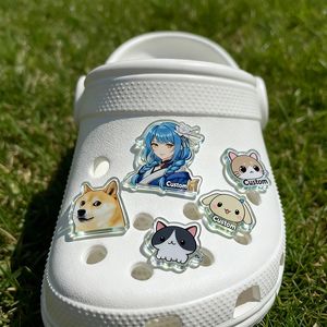 Breloques de chaussures en acrylique personnalisées pour animaux de compagnie (chats et chiens) avec impression UV HD, accessoires de décoration personnalisés en acrylique pour sabots, style anime - Product Image 3