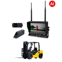 Système de surveillance par caméra sans fil IA pour chariot élévateur avec détection de la hauteur de levage et de l'angle d'inclinaison du châssis, ligne auxiliaire laser