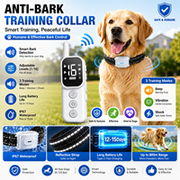 Collier anti-aboiement intelligent de haute qualité à 3 modes (bip/vibration/chock), réglable de 1 à 16 niveaux, dispositif d'entraînement par vibration et choc