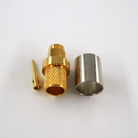 Connecteur coaxial RF à sertir mâle SMA pour câble LMR400