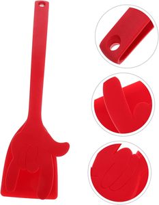 Sustainable <b>Plastic</b> Frying Spatula <b>Tongs</b> Flip Feature Dishwasher Safe Household Food Tool for Pancakes and Bread - Product Image 2