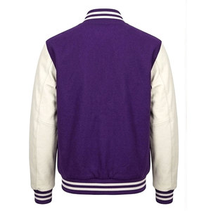 Chaqueta de Béisbol al Por Mayor a Precio de Fábrica, Chaqueta Bomber de Lana para Invierno, Logotipo Personalizado en la Parte Delantera, Chaqueta Varsity Reversible a Prueba de Viento para Hombre - Product Image 4