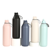 Bouteille d'eau sport en acier inoxydable isolée sous vide de 32 oz avec logo personnalisé, design classique pour la salle de sport et le camping
