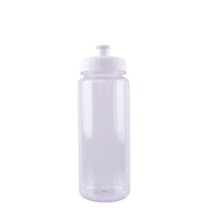 Botella de Agua para Bicicleta de 350 ml/550 ml/700 ml/1000 ml, Libre de BPA, a Prueba de Fugas, con Tapa de Rosca, para Ciclismo y Gimnasio, Botellas de Tritán de Plástico Transparente