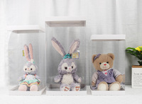 Boîte en plastique PVC super présentoir de tailles multiples Boîte cadeau transparente Star Delu Doll Violence Bear Storage and Cosmetic
