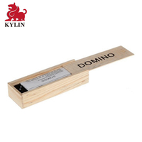 Jeu de dominos en bois éducatif, personnalisable, écologique, durable et portable, coffret cadeau pour les divertissements en famille et les jeux de société