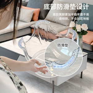 Transparent Round <b>Stool</b> <b>Plastic</b> Thickened Durable Home Living Room Chair Small Seat Kids Shoe Changing <b>Stool</b> - Product Image 3