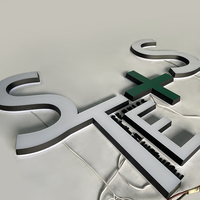 Mini signalisation lumineuse 3D personnalisée en acrylique Lettre de canal éclairée à LED découpée au laser pour la signalisation de magasins et d'entreprises
