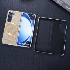 Étui de téléphone magnétique à paillettes de placage de luxe pour <span class=keywords><strong>Samsung</strong></span> Z Fold 6 5 4 <span class=keywords><strong>ZFold</strong></span> <span class=keywords><strong>3</strong></span> 5G housse de protection de charge sans fil capuchon antichoc - Product Image 2