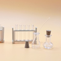 Maison de poupée maison de poupée Miniature Simulation expérience Tube à essai Rack compte-gouttes tasse à mesurer ensemble plastique Noël écologique
