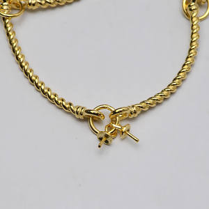 S925 <b>Silver</b> DIY <b>Pearl</b> Jewelry Accessories Cute Style Fancy Coarse Double Bead <b>Bracelet</b> with Empty Tray Hand Inlaid 542 - Product Image 5