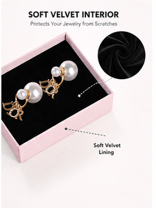 Luxury <b>Pink</b> Lid and Base Rigid Paperboard Jewelry <b>Box</b> Custom Printed Square Packaging for High-end Bracelet and Surprise <b>Gift</b> - Product Image 2