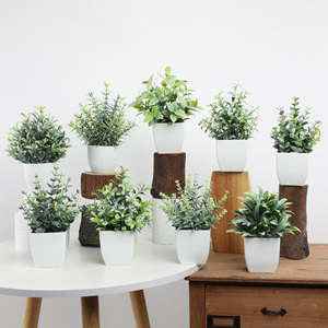 Plantes artificielles en pot Guanyi, 19 pouces, en plastique, eucalyptus, décorations d'intérieur - Product Image 3