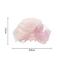 Grande pince à cheveux en acétate, pince requin dégradée ombrée pour femme, grande pince élégante pour chignon ou queue de cheval, accessoires capillaires tendance