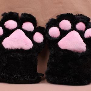 Guantes de Navidad de Peluche Suave con Diseño de Pata de Gato de 4 Dedos para Cosplay al por Mayor - Product Image 6