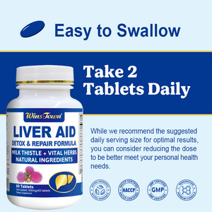 Comprimés de chardon-Marie naturel pour la détoxification et la purification du foie, avec vitamines, saveur menthe, forme goutte, 60 comprimés pour la santé hépatique - Product Image 5