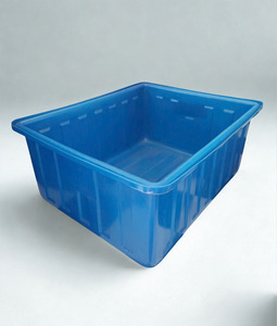 Réservoir en plastique rectangulaire à paroi épaisse de 10 mm, rebord doublement renforcé, conteneur industriel en PP pour mélange d'acides lourds, international - Product Image 6