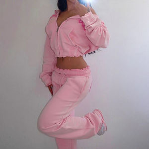 Set Personalizzato di <span class=keywords><strong>Pantaloni</strong></span> da <span class=keywords><strong>Tuta</strong></span> e Felpe con Cappuccio per <span class=keywords><strong>Donna</strong></span>, <span class=keywords><strong>Taglie</strong></span> Grandi, Abbigliamento Streetwear in Due Pezzi, Produttori di Tute Sportive - Product Image 5