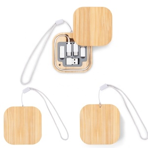 Caja de almacenamiento de carga de madera ecológica para teléfono 5A <span class=keywords><strong>Cable</strong></span> DE DATOS USB multifunción de carga rápida para uso en computadora - Product Image 6