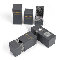 Boîte de luxe premium à couvercle rigide en deux parties avec logo personnalisé, emballage cartouche, boîte à tiroir 1ml avec mousse pour col de flacon