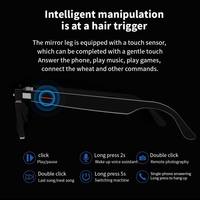 Lunettes intelligentes AI Bluetooth mains libres pour appels et musique, lunettes de sport intelligentes AI pour l'extérieur