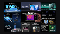 Téléphone robuste Ulefone Armor 27T Pro Plus, écran 120 Hz, appareil photo principal 50 MP, téléphone mobile 12+256 Go, Android 15, antichoc, 5G, smartphone thermique