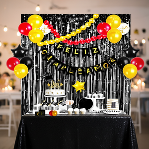 Kit Arco di Palloncini in Lattice Nero Peiyong 35 Pezzi, Accessori per Feste di Compleanno con Palloncini e Striscioni Modello 61760 - Product Image 3