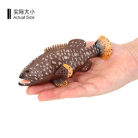 Vente en gros de figurines de simulation en PVC massif Créature de la mer Poisson Mérou Figurines d'animaux Jouets