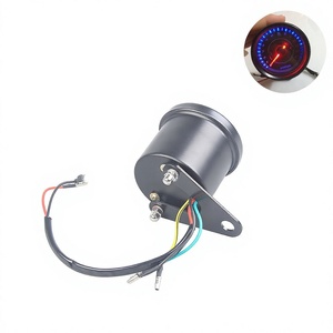 เครื่องวัดความเร็วรอบแบบย้อนยุค12V LED backlit 0-13000RPM มาตรวัดเครื่องยนต์รถจักรยานยนต์สำหรับการดัดแปลงกรอบโลหะสีดำอัพเกรด - Product Image 2