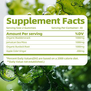 Jiaoming OEM <span class=keywords><strong>Private</strong></span> <span class=keywords><strong>Label</strong></span> Bear Gummy Vinaigre de cidre de pomme Sea Moss Glow Gummies Supplément à base de plantes pour adultes Gummy Candy Forme posologique - Product Image 3