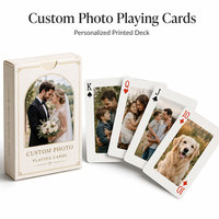 Cartes à Jouer Personnalisées avec Photo de Famille, Jeu de Cartes de Poker Personnalisé, Cadeau d'Anniversaire, Cadeau de Fête, Souvenir de Mariage avec Boîte