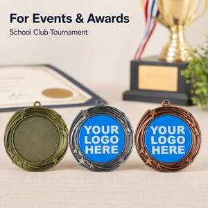 Blank Medal Wholesale Zinc Alloy Sports Award Medals Ready Stock Custom Logo Medal With <b>Ribbon</b> No MOQ Supplier - Product Image 5